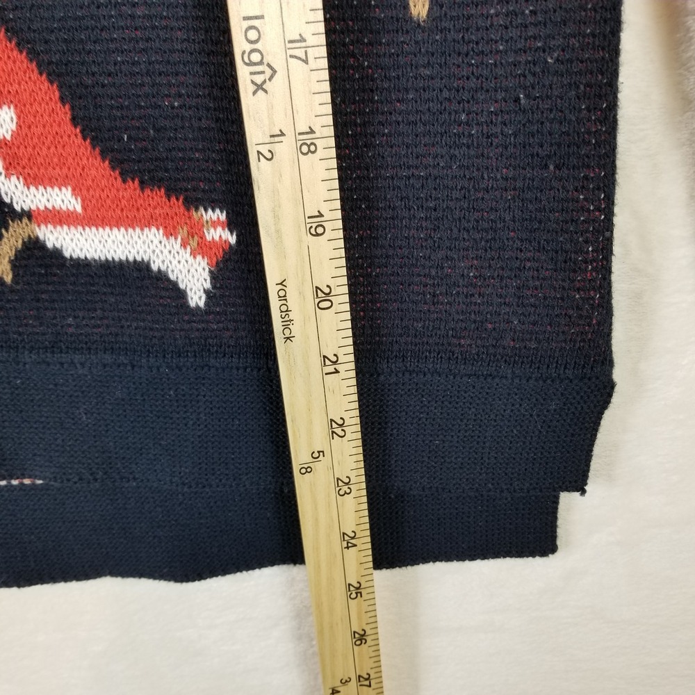 ModCloth Womens Navy Blue Fox Intarsia Cotton Knit Sweater M4603036 Size S - Picture 6 of 7